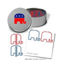 Stock LOGOpaperCLIPs in Tin (Republican Elephant)